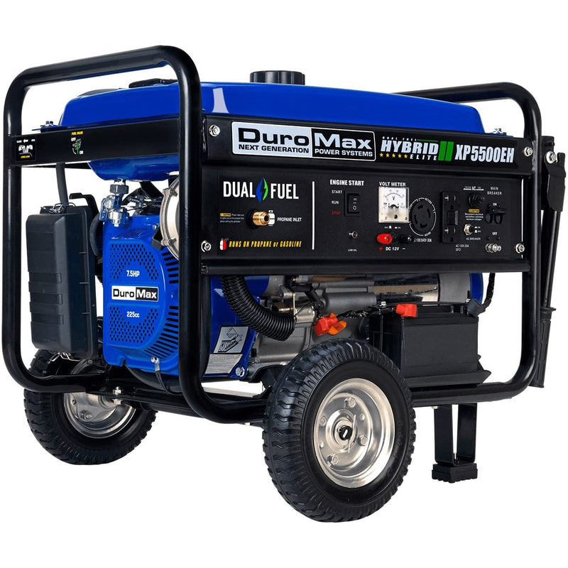 DuroMax 5,500 Watt Portable Dual Fuel Gas Propane Powered Generator - XP5500EH